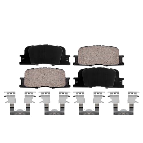 Image of Detroit Axle - Front and Rear Brake Pads for 2001-2003 Toyota Highlander, 2002 Ceramic Brake Pads w /Hardware Replacement