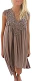CRAVOG Sommerkleid Damen Elegantes Spitzen Kleid Strandtunika