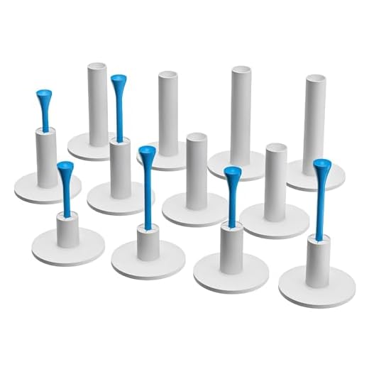 Rubber Golf Tees for Mats, Driving Range Tees - Winter Golf Tees for Practice, Golf Mat Tee for Simulator, Golf Accessories - 2 each of 6 Sizes Rubber Tees & 10 each of 2 Sizes Plastic Tees (32 Pcs)