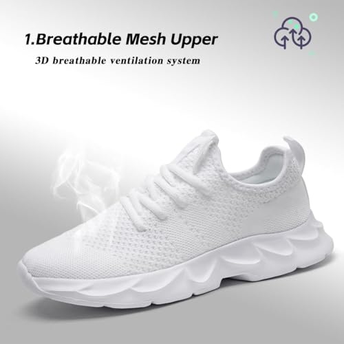 Image of DLWKIPV Mens Running Shoes Sneakers Tennis Non Slip Walking Gym Workout Athletic Slip On Casual Lightweight Breathable Mesh Fashion