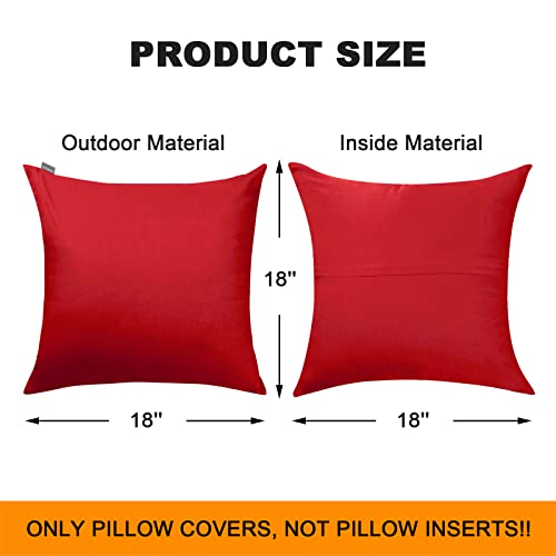 Thmyo Z14H28X18S7N11MBZKCEIBL 2 Pack 100% Cotton Solid Decorative Square Throw Pillow Covers Christmas Diy Throw Pillowcase Blank Sublimation Pillow Cases Heat Transfer Pillow Covers Christmas Red Cushion Cover thumb #8