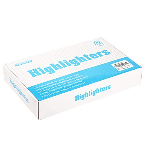 Rarlan Highlighters, Chisel Tip, Assorted Fluorescent, 96 Count Bulk Pack #TOP3