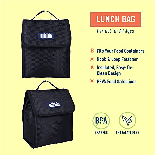 Wildkin Kids Insulated Lunch Bag For Boys & Girls, Reusable Lunch Bag Is Perfect For Daycare & Preschool, Ideal Size For Packing Hot Or Cold Snacks For School & Travel Lunch Bags (Rip-Stop Black) #TOP1