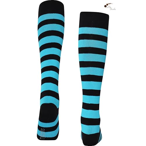 Image of Mysocks Unisex Extra Fine Combed Cotton Knee High Socks, Hand Linked Toe, Soft Latex Band