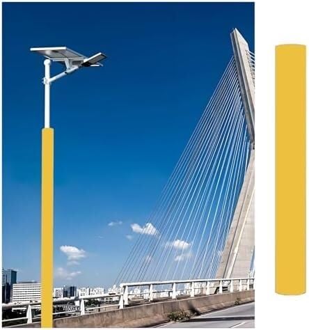 Ochraniacze na słupki Trwałe osłony ochronne na słupki zewnętrzne na boiskach sportowych i placach zabaw(H-5.9ft Yellow,Dia 8.7in)