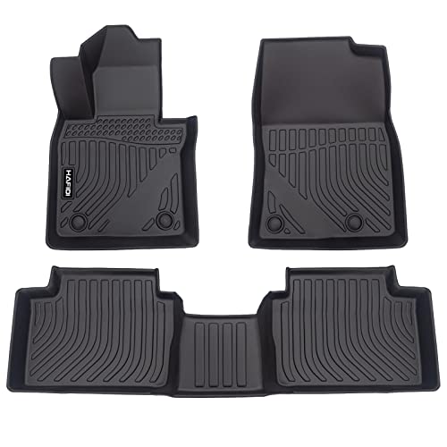 HAFIDI Floor Mats Custom for Mazda CX-30 2020-2026 All Weather Protection TPE Heavy Duty Non-Slip Automotive Floor Liners Fits Front& 2nd Row Full Set Accessories Black