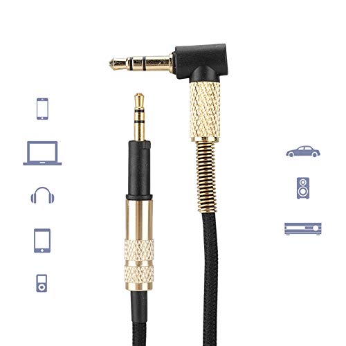 Emoshayoga Pleciony Kabel Słuchawek Trwałe Wykonanie dla K450 K451 K452 K480 Q460 123 Cm - Nadaje się do Instalacji i Zapewnia lepszą jakość Dźwięku