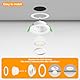 YindaLux 1er Set Einbaustrahler GU10 Rahmen IP65 inkl 5W LED Modul 4000K, LED Einbaustrahler 230V Matt Weiß Deckenspots Rund Flach Einbauleuchten Spots 68mm lochmass für Aussen- Innen, Nicht dimmbar