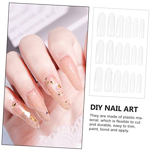 KALLORY 120 Pçs/Caixa Nail Art Sem Costura Pedaço De Criança Unhas Falsas Unhas Decorativas Unhas De