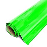 Siser EasyWeed Heat Transfer Vinyl 11.8' x 15ft Roll (Fluorescent Green) - Compatible with Siser, Cricut, Silhouette and Other Craft/Professional Cutters - CPSIA Certified