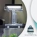 driamor Aquarium Light Holder Adjustable, Clear Acrylic Fish Tank LED Light Riser Stand Aquarium Lamp Brackets Kit 2pcs Transparent Support for Width 2.34-4.7 Inches Light with Extendable Bracket