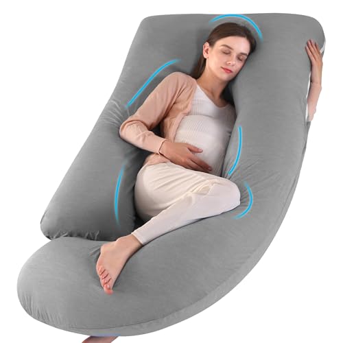 Wodsfay U-Shaped Pregnancy Pillow 65" with Washable Cover