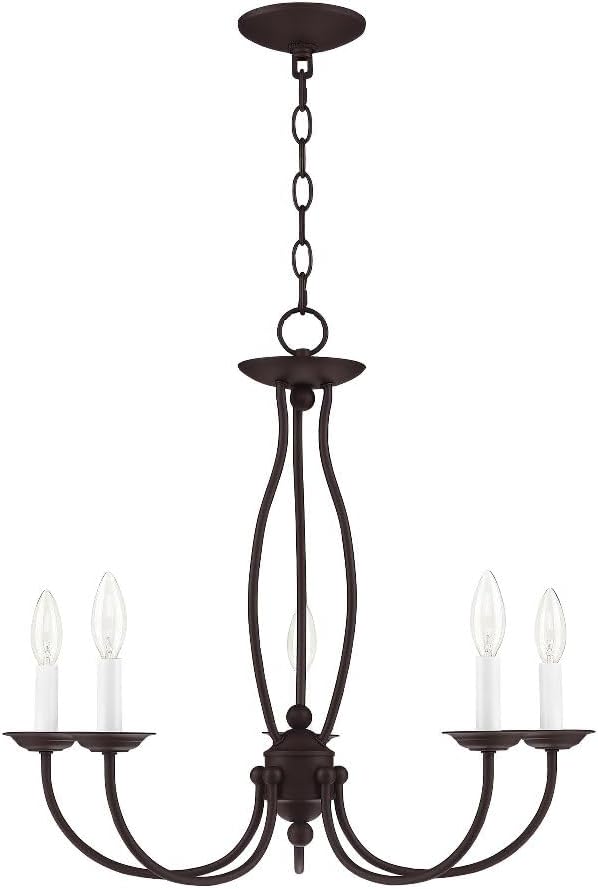 Livex Lighting 4155-07 Chandelier with No Shades, Bronze