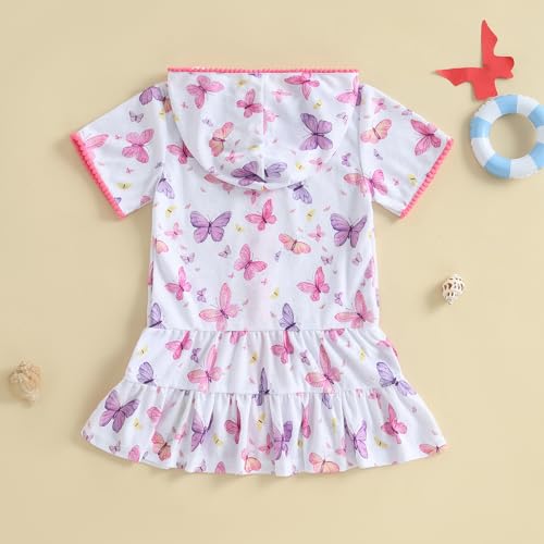 Hekkomird Girls Cover Ups for Swimwear Towel Poncho Kids Terry Cloth Swim Cover Up Toddler Hooded Beach Swim Robe4