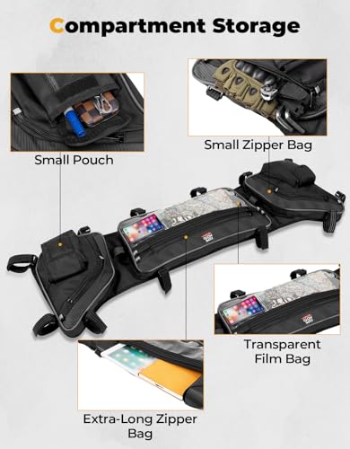 KEMIMOTO UTV Roof Bag Compatible with 2024 RZR XP 1000, Large Capacity 1680D UTV Overhead Storage Bag Compatible with 2024-2025 Polaris RZR XP 1000/ RZR XP 4 1000