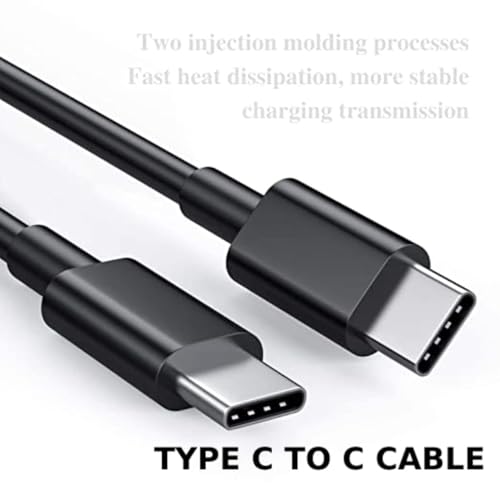 Image of BLACKSHEEP Type C to Type C USB Cable for Motorola Edge 50 Fusion, Moto G85 5G,Edge 50 Neo,G84 5G,Edge 40,Moto G45 5G,Edge 50 pro PD Charger Cable | Rapid Quick Dash Fast Charging Cable,-BLACK