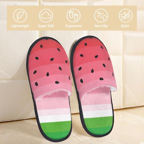 Watermelon Print House Slippers For Women And Men,Soft Slippers With Memory Foam,Non-Slip Indoor Home Shoes2