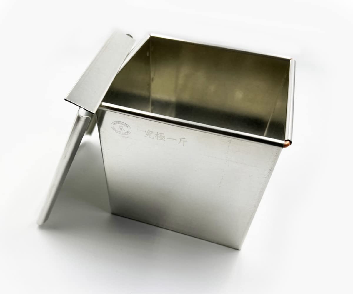 使用済み シルバー 金属製 直方体型 調理器具 プロ用 食パン