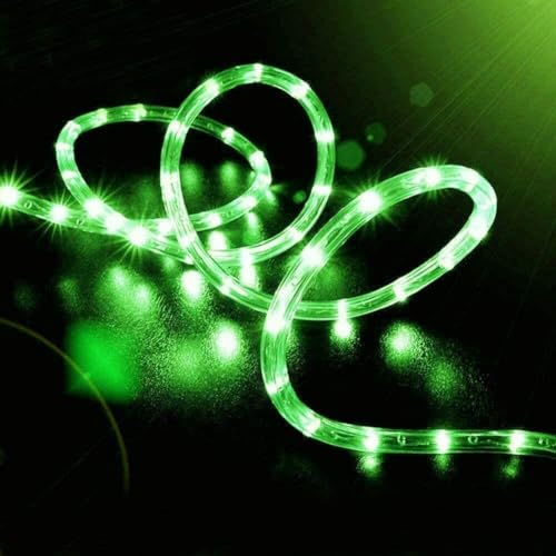 anso Tira de luces LED solares de cuerda de hadas, impermeable, para exteriores, jardín, patio, camino (verde, 23 pies, 50 LED)