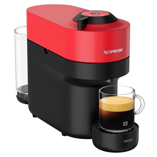 Krups Nespresso VERTUO Pop XN9205 - Cafetera de cápsulas, máquina de café expreso, 4 tamaños tazas, tecnología Centrifusion, 35 % plástico reciclado, Color Rojo - imagen 12