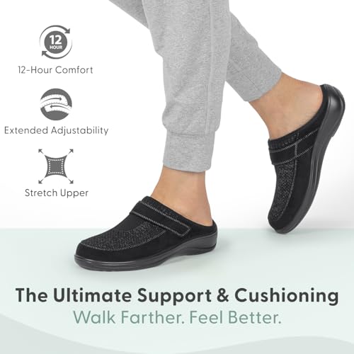 Orthofeet Women's Orthopedic Stretch Knit Louise Slippers2