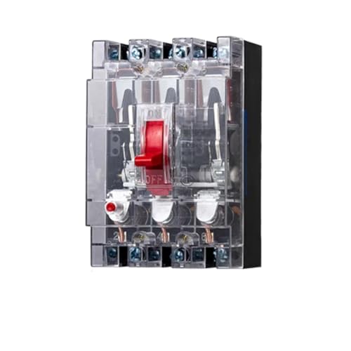 Disjoncteur boîtier transparent design industriel interrupteur électrique triphasé apparent