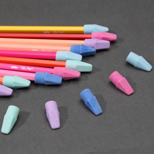 Image of Mr. Pen-Bulk Pencil Top Erasers, 1000 Pack, Colorful, Latex-Free | No-Smudge, Cap Pencil Erasers for Precise Erasing, Kids, Teachers, Studying Supplies