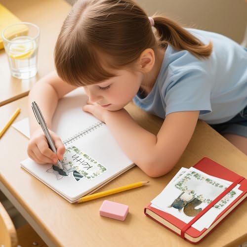 Image of Whaline 54 Pcs Woodland Animal Name Tag Stickers Back to School Jungle Animal Self Adhesive Decals Blank Name Labels for First Day of School Home Classroom Office