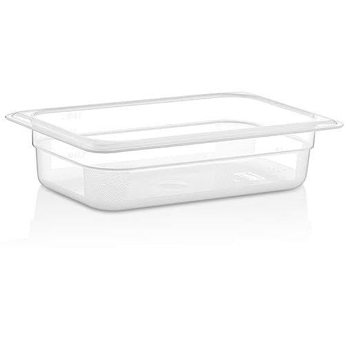 Polypropylene Gastronorm Pan GN1/4 Depth 65mm Clear 1.5 litres DA-GNPP1465
