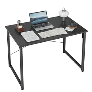 Cubiker Small Computer Desk, 32 inch Home Office Kids Desk for Bedroom and Small Spaces, Modern Simple Cheap Table for Studying, Writing, Working, Dark Black