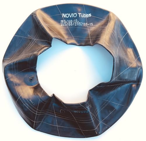 Schlauch 185/60-15 sowie 195/60-15 und 205/60-15 kompatibel mit 15 Zoll Reifen für PKW Anhänger Wohnwagen und Transporthänger entsprechender Größe, Autoventil gerade