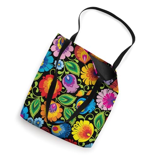 Bolso tote con patrón tradicional polaco 'Lowickie Wycinanki' miniatura 2