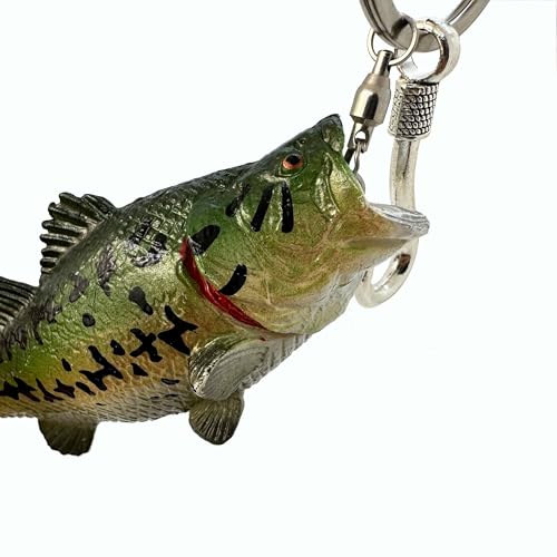 Image of Bass Fishing Keychain Gifts, Bass Fish Key Chain for Men, Cool Fishing Keychain Stuff Funny for Fishing Lovers