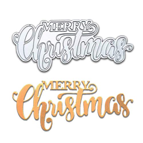 Merry Christmas Reindeer Sledding Die Cuts Metal Set - Christmas Deer Cutting die Stencils for Cards Making Album DIY Scrapbooking Paper - Thumbnail 5
