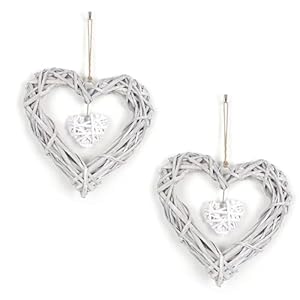 Anneratteryer 237A Herz Rattan Kränze 2 Stück