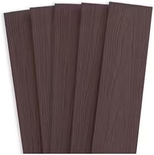 Frame It All 0.40 in. x 5.51 in. x 48.00 in. Mahogany Capped Composite Flat Top Fence Picket (5-Pack) 400001203-4FT5P
