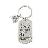 Shitter's Full Keychain Happy RV Camper Keychain Camping Keychain Redneck Keychain Hillbilly Keychain RV Keychain Trailer Holiday Vacation Jewelry (unique camping gifts)