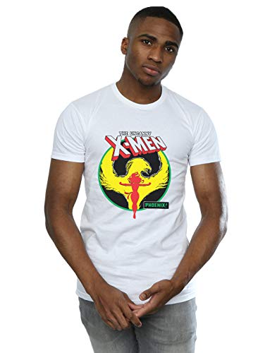 Marvel Men's X-Men Phoenix Circle T-Shirt White Small