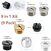 KASINshooting Camera Microphone Quick Release Flash Tripod Adapter Mount Kit Hot Shoe 1/4 to 3/8 M5 M6 M8 Male Female Convertion Thread Screws Series Set for Go pro Insta360 (9 Pcs) #1