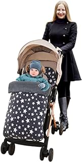 MOXTOYU Extra Thick Universal Baby Footmuff for Pushchair, Super Warm Cosy Toes for Buggy Pram Stroller, Waterproof Pram Footmuff with Rocker Fleece, Gift for Christmas Birthday to Newborn baby (Star)