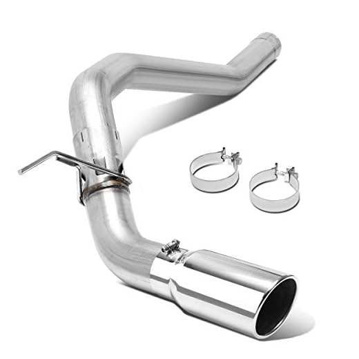5 Inches OD Muffler Tip Axle Back Catback Exhaust System Compatible with Titan XD 5.0L Diesel 16-19