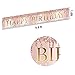 Pink Rose Gold Happy Birthday Banner Decorations,Large Happy Birthday Yard Banner Sign Party Supplies for Women, 16th 21st 30th 40th 50th Birthday Decor for Outdoor Indoor (9.8x1.6ft)