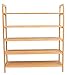 BIRDROCK HOME 4-Tier Bamboo Shoe Rack - Lightweight Wooden Organizer - Free Standing Storage Shelf for Closets, Hallways, Entryways, Mudrooms, and Front Doors - Art Deco Style - Fits 12 Pairs of Shoes