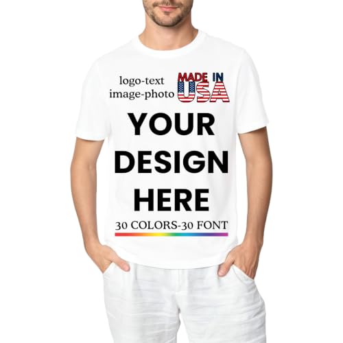 Custom T-Shirts for Men Women - Design Your Copy Gift Sky Blue Xx-Large