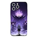 Sung JinWoo Compatible with Phone 16 E Case Solo Anime Leveling Design Soft Silicone Cute Animation 16/15/14/13/12/11Case (14,Solo06)