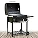 Large Outdoor Charcoal BBQ Grill with Lid, Thermometer, and Accessories, Modern Style