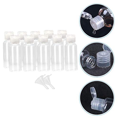 Lurrose Frascos de Squeeze Transparentes RecarregÃ¡veis De 10 Unidades Frascos de Maquiagem de Viage
