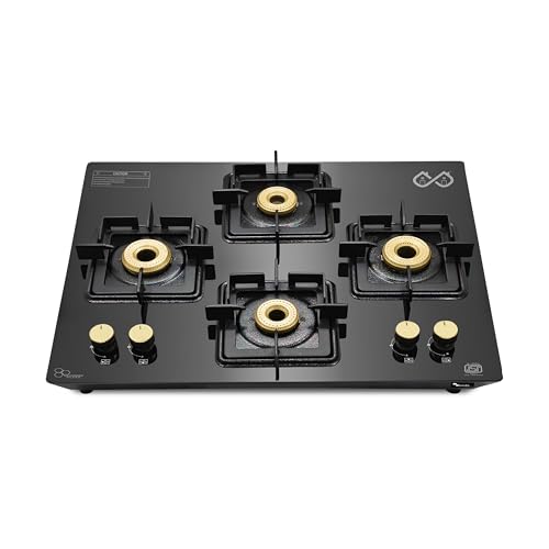 Image of Thermador 4 Burner Diamond Hobtop Gas Stove With Manual Ignition. Toughened Glass Top,Brass Burners,Stainless Steel Drip Tray,Anti-Skid Pan Support- LPG Compatible Kitchen Cooktop