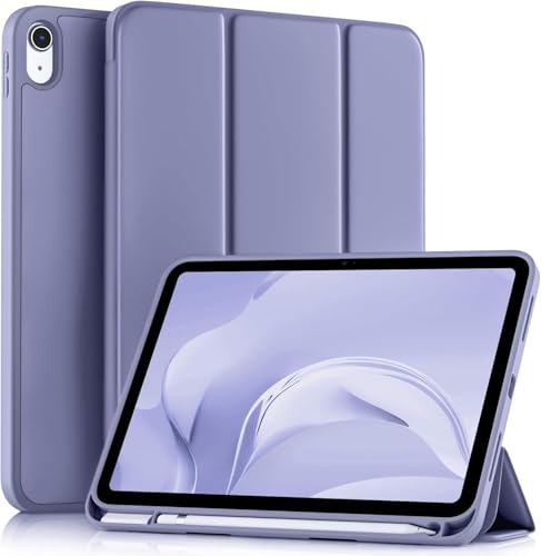 Image of Printme Compatible with iPad (A16) 11th Generation Case 11 Inch 2025, for iPad 10th Generation Case 10.9 Inch 2022 with Pencil Holder, Slim Trifold Stand Protective Cover with Soft TPU Back (Lavender)