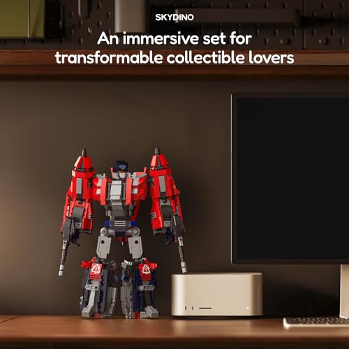 Sillbird Transforming Robot Building Set for Adults and Teens, Valentine's Day Creative Collectible Gift for Home or Office Decoration Display, Converts to Dinosaur or Plane Model Without Rebuilding - Image 3